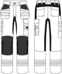 FR Handwerker-Bundhose für Damen, Stretch - metallfrei