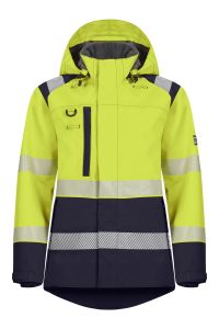 HI-VIS Winterjacke für Damen mit Kapuze, strapazierfähig - PFAS frei